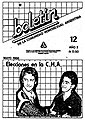 The twelfth issue of the Comunidad Homosexual Argentina's official bulletin, May 1986.