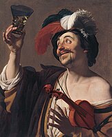 The Happy Violinist with a Glass of Wine, 1624, Thyssen-Bornemisza Museum