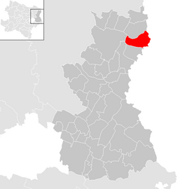 Poloha obce Drösing v okrese Gänserndorf (klikacia mapa)