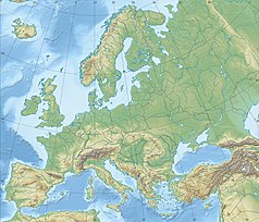 Mapa konturowa Europy, po prawej nieco u góry znajduje się punkt z opisem „Moskwa”