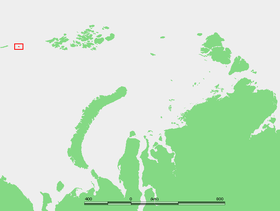 Localisation de l'île Victoria dans la mer de Barents