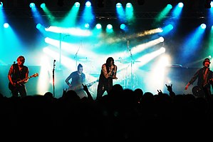 Hinder performing in 2009