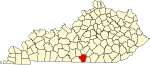 State map highlighting Cumberland County