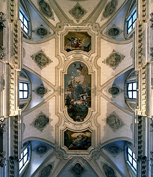 Veduta d'assieme dei soffitto di Tiepolo