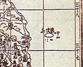 Dokdo (Usan) telah ditarik tepat di sebelah Ulleungdo. (1899, Korea)