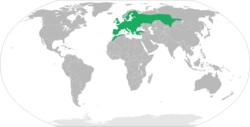 Distribución de B. bufo