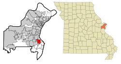 Location of Affton, Missouri