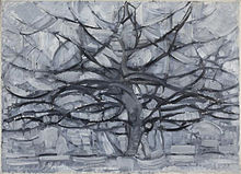 Piet Mondrian painting Gray Tree, 1911, in the Gemeentemuseum Den Haag