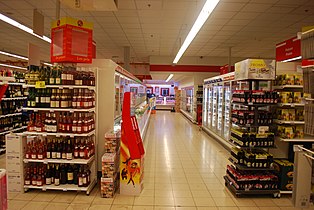 Intérieur du Carrefour GB de Barvaux en 2010.