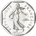 2 francs type Semeuse en nickel de la Cinquième République, 1980, avers (F.272/4)