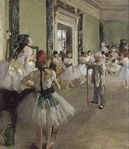 La Classe de danse (1874), huile sur toile, 85 × 75 cm, Paris, musée d'Orsay.