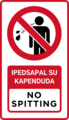 No spitting