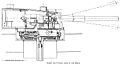 Right elevation of 9.2 inch gun turret