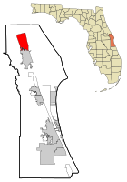 Location in Brevard County and the state of Florida