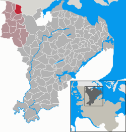 Elhelyezkedése Schleswig-Holstein térképén