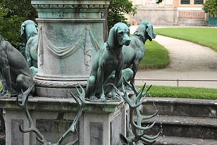 Urinating statues at the Fountain of Diana