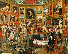 La Tribuna de los Uffizi, de Johan Zoffany, 1772-1778.