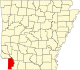 State map highlighting Miller County