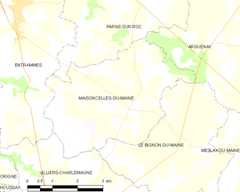 Mapa obce Maisoncelles-du-Maine