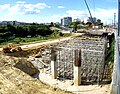 Vista panorâmica sobre o novo viaduto ferroviário sobre a Av. Infante D. Henrique junto a Braço de Prata, para a Rede de Alta Velocidade e para a Terceira Travessia do Tejo