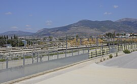 View to Mount Parnitha in Acharnes