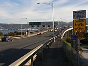 Traffic on the Tasman Bridge in Hobart