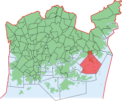 Position of Kallahti within Helsinki