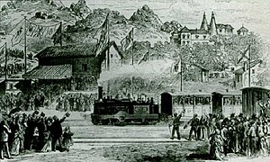 Chegada inaugural do Larmanjat a Sintra, em Julho de 1873