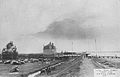 The Tavern on 6 August 1939 when the Mauretania sailed past. The RFC are long gone; note the Thames mile post markers