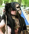 Speculative ceremonial bearskin headdress of a modern berserker reenactor.