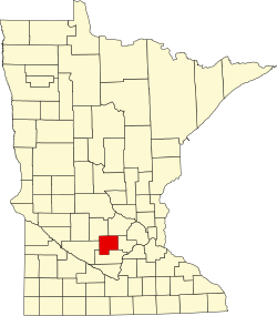 Karte von McLeod County innerhalb von Minnesota