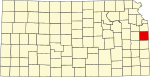 State map highlighting Miami County