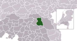 Highlighted position of Maashorst in a municipal map of North Brabant