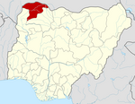 Map of Nigeria highlighting Sokoto State