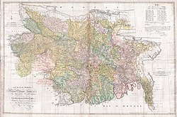 Map of the Bengal Subah in 1776