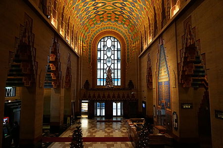 Holul inferior din Guardian Building din Detroit, de Wirt Rowland (1929)