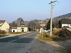 Entrée de la commune d'Orbey en venant du Lac Blanc.