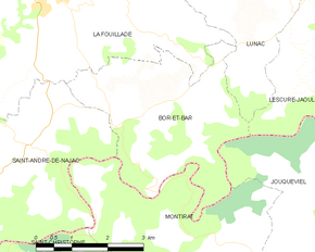 Poziția localității Bor-et-Bar