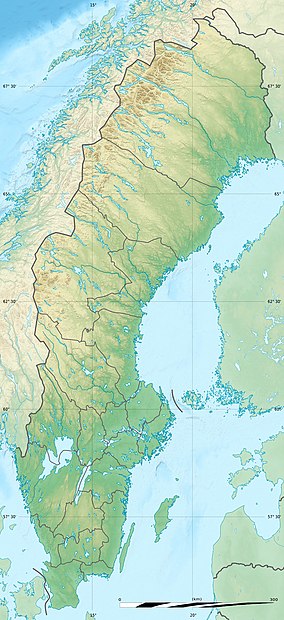 Map showing the location of Måkläppen Nature Reserve