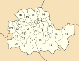 Contea di Londra – Mappa