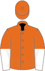 Orange, white halved sleeves