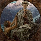 "La Vetta", 1912, et jugendstilværk af maleren Cesare Saccaggi