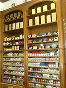 Tobacco display in a store Munich in 2008