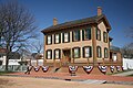 Image 48Lincoln Home National Historic Site in Springfield. The house was built for the Rev. Charles Dresser in 1839. Abraham and Mary Todd Lincoln purchased it in 1844, later adding a second story. Photo credit: Daniel Schwen (from Portal:Illinois/Selected picture)