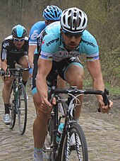 Photo de Tom Boonen sur son vélo.