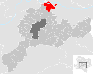 Lage der Gemeinde Traismauer im Bezirk St. Pölten-Land (anklickbare Karte)