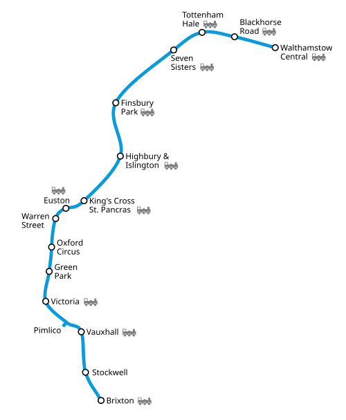 Percorso della linea Victoria