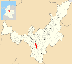 Location of the municipality and town of Ramiriquí in the Boyacá department of Colombia