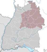 Mapa del districte administratiu de Stuttgart