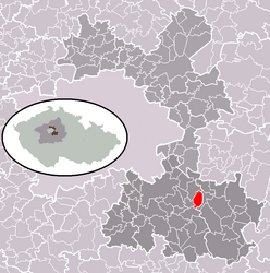 Louňovice – Mappa